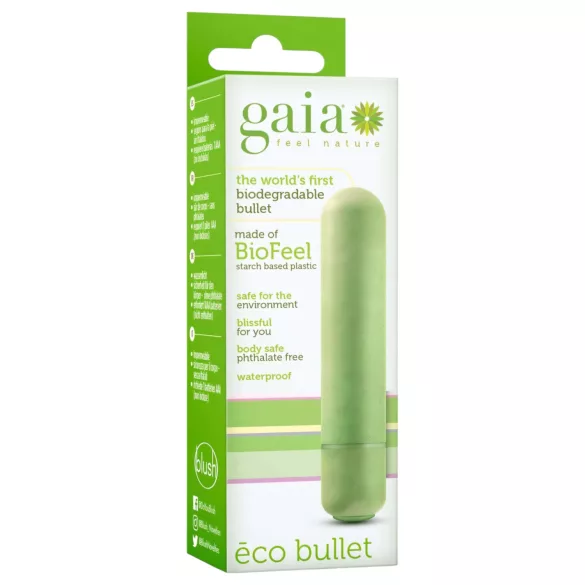 Gaia - Vibromasseur écologique moyen - silicone vert