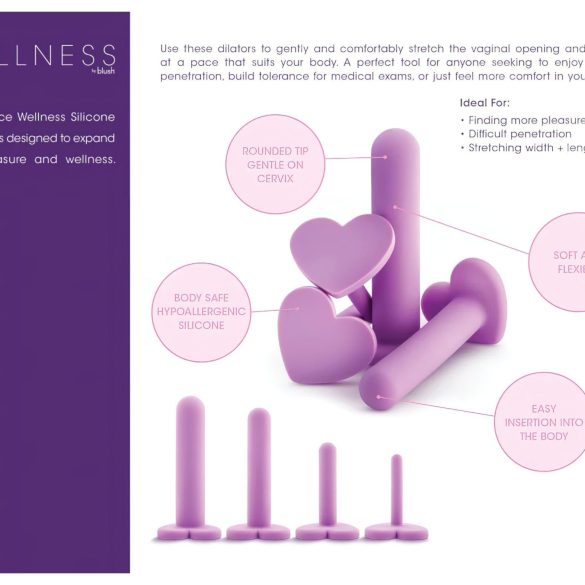 Blush Wellness - set de dilatateurs vaginaux - silicone violet
