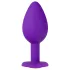 Temptasia - plug anal cœur bijou doré - petit - silicone violet