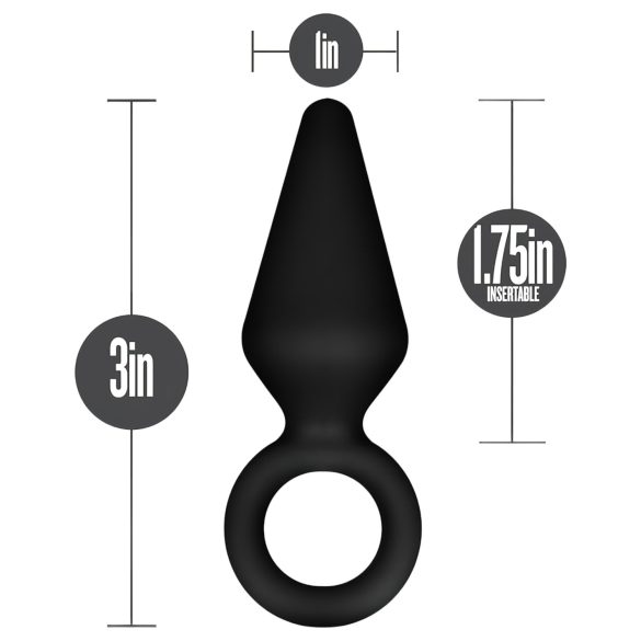 Anal Adventures Platinum S - plug anal - petit - silicone noir