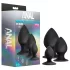 Anal Adventures Platinum Stout - set de plugs anaux - 3 pièces noir