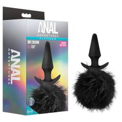 Anal Adventures Platinum - plug anal queue de lapin - noir