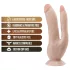 Dr. Skin 8 - gode double ventouse - couleur chair