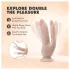 Dr. Skin 8 - gode double ventouse - couleur chair