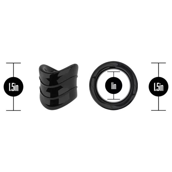 Stay Hard - anneau pénien - silicone noir