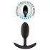 Anal Adventures Platinum - plug anal moyen - silicone noir
