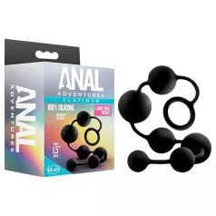 Anal Adventures L - plug anal perlé - silicone noir