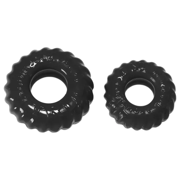 OXBALLS - set anneaux péniens texturés - silicone noir