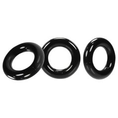 OXBALLS - set de 3 cockrings - silicone - noir
