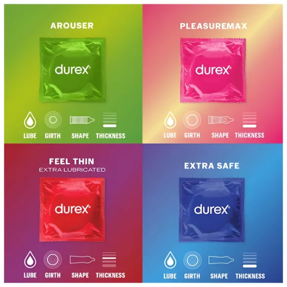Durex Surprise Me - préservatifs assortiment - 40 pièces