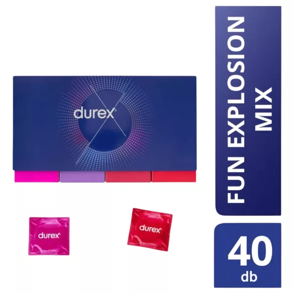 Durex Fun Explosion - préservatifs assortis - pack de 40