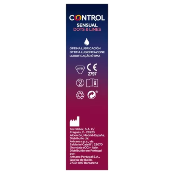 Control - préservatif nervuré et à points - 12 pièces