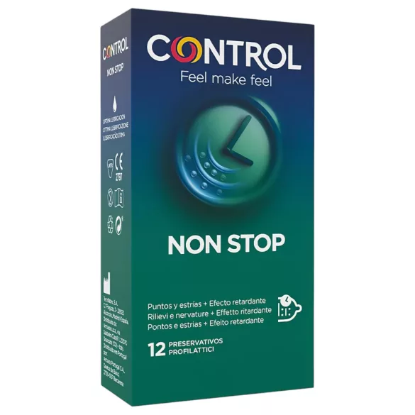 Control - préservatif retardant nervuré - 12 pièces