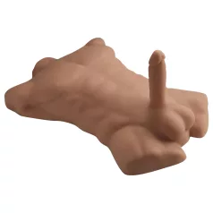   Silexd Apollo - masturbateur torse d’homme réaliste - silicone marron foncé