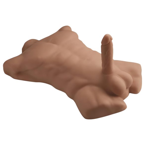 Silexd Apollo - masturbateur torse d’homme réaliste - silicone marron foncé