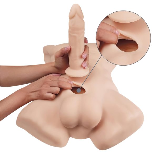 Silexd Apollo - Torse masculin réaliste - Silicone - Couleur chair