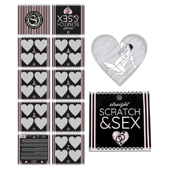 Secret Play Scratch & Sex Straight - jeu à gratter de positions sexuelles pour couples (en 5 langues)