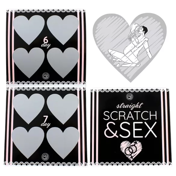 Secret Play Scratch & Sex Straight - jeu à gratter de positions sexuelles pour couples (en 5 langues)