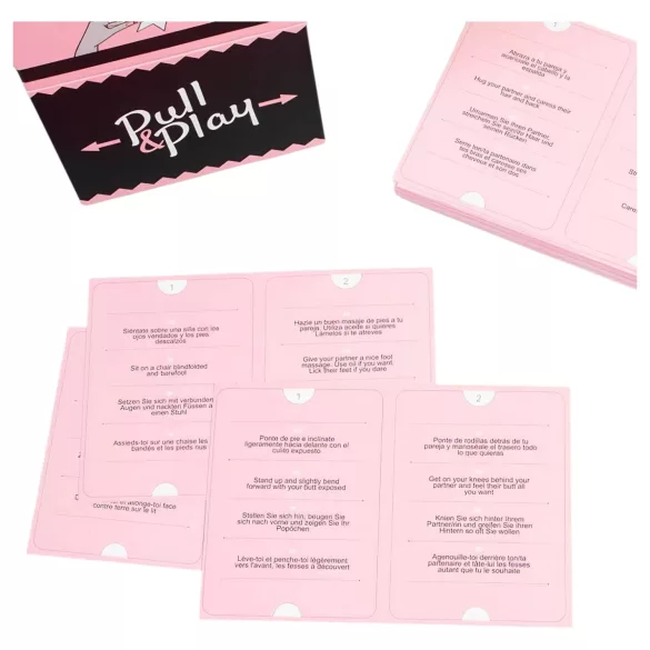 Secret Play Pull & Play - jeu de cartes érotique pour couples (50 cartes) - en 7 langues