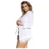 Subblime Queen Plus - Ensemble robe en dentelle blanche (XL-2XL)