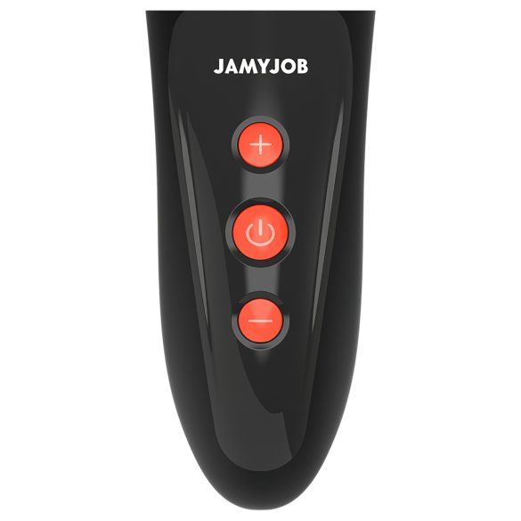 JamyJob - stimulateur gland vibrant pulsant - silicone noir