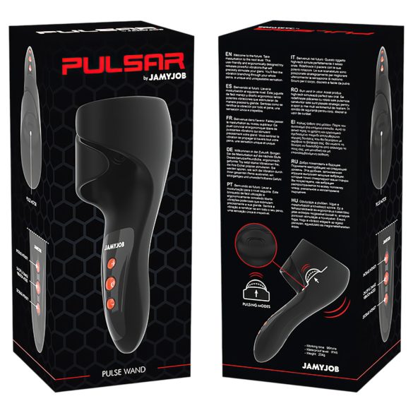 JamyJob - stimulateur gland vibrant pulsant - silicone noir