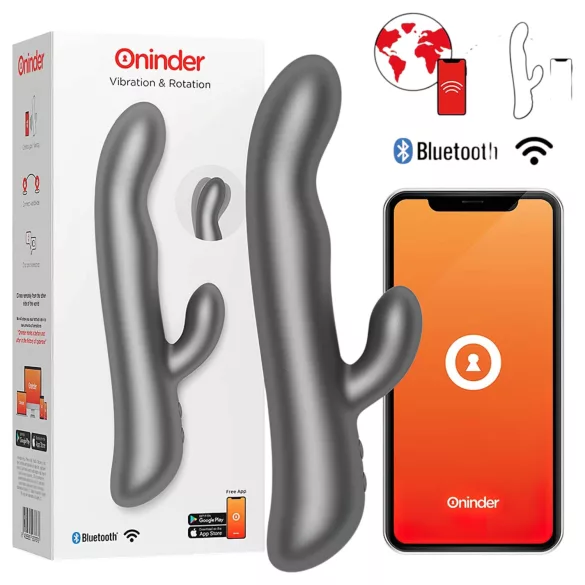 Oninder Oslo - vibromasseur à bras rotatif pour le clitoris (noir)