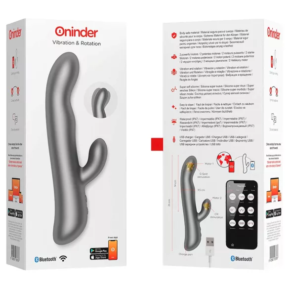Oninder Oslo - vibromasseur à bras rotatif pour le clitoris (noir)