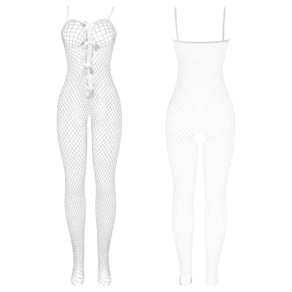 Subblime 951740 - combinaison résille piquante avec nœud (blanc) - S-L