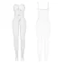 Subblime 951740 - combinaison résille piquante avec nœud (blanc) - S-L