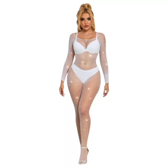 Subblime 952396 - combinaison pailletée à strass - (blanc) - S-L