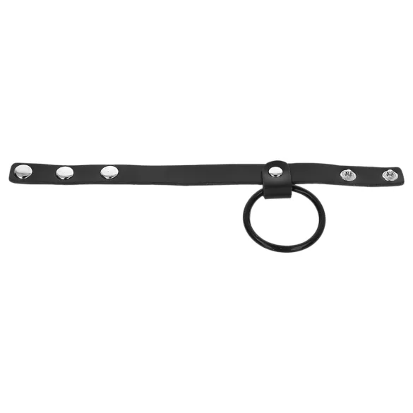 Kink - cockring réglable - simili cuir noir
