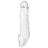 Addicted Toys - gaine pénis avec anneau testicules - 23cm transparent