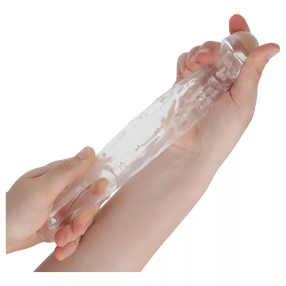 Addicted Toys - gaine pénis avec anneau testicules - 23cm transparent