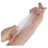 Addicted Toys - gaine pénis avec anneau testicules - 23cm transparent
