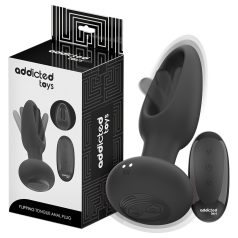   Addicted Toys - vibromasseur anal à langue rotative - silicone noir