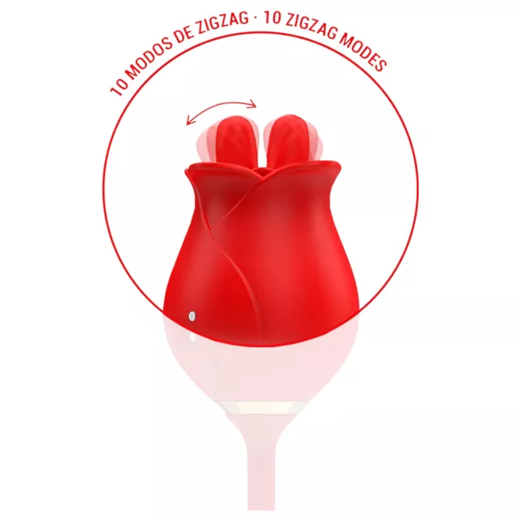 Intense Melanie - stimulateur clitoridien 2en1 langue vibrante - silicone rouge