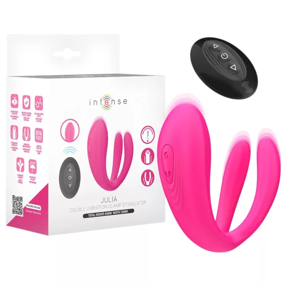 Intense Julia - vibromasseur point G et clitoris - silicone rose