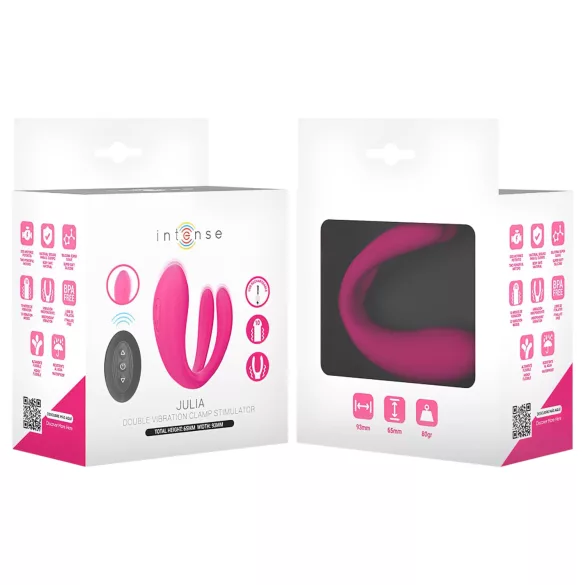 Intense Julia - vibromasseur point G et clitoris - silicone rose