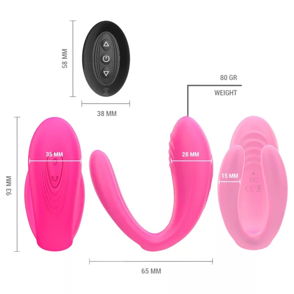 Intense Julia - vibromasseur point G et clitoris - silicone rose