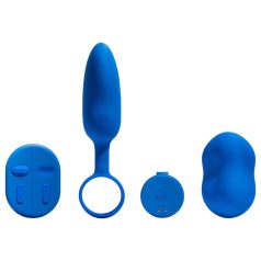   Platanomelón Mobi - coffret vibrateur sans fil télécommandé - 2 pièces - bleu