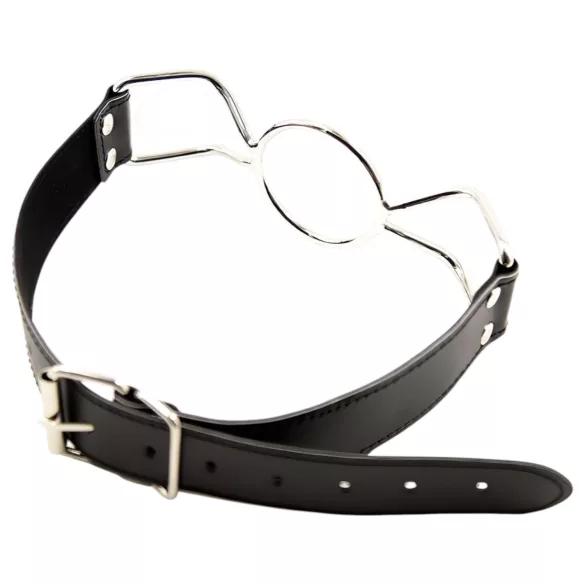 Latetobed - bâillon bouche ouverte - cuir noir