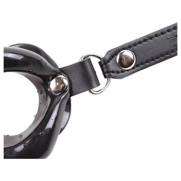 Latetobed - bâillon bouche forme lèvres - silicone noir