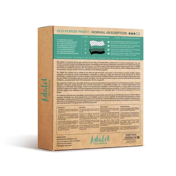Adalet Flora Normal - culotte menstruelle absorbante - noir - L