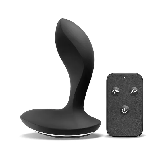 INTOYOU Herrules - plug anal vibrant électrostimulation - silicone noir