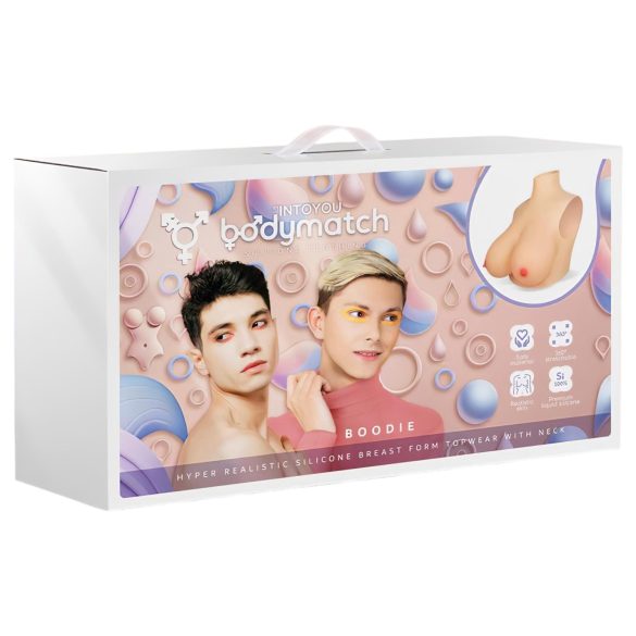 INTOYOU - poitrine réaliste à sangles - silicone couleur chair