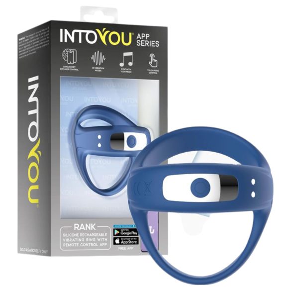 INTOYOU - anneau pénien et scrotal vibrant intelligent (bleu)