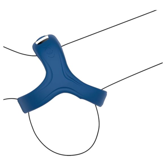 INTOYOU - anneau pénien vibrant connecté - silicone bleu