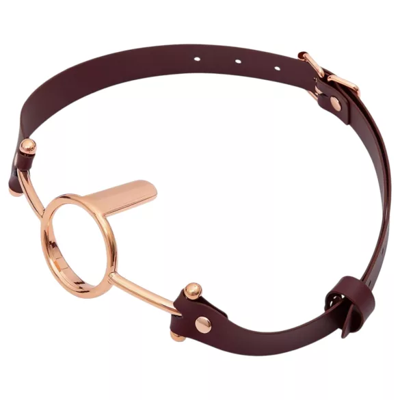 Latetobed - bâillon anneau bouche - cuir marron