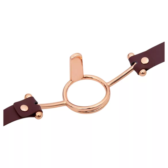 Latetobed - bâillon anneau bouche - cuir marron